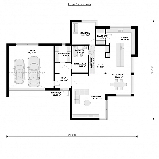 Проект 2-этажного дома "Штутгарт"