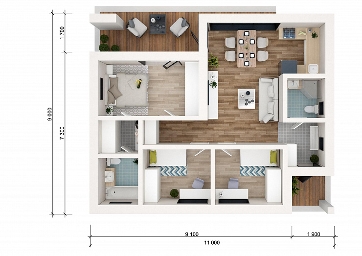 Проект 1-этажного дома "Торонто"