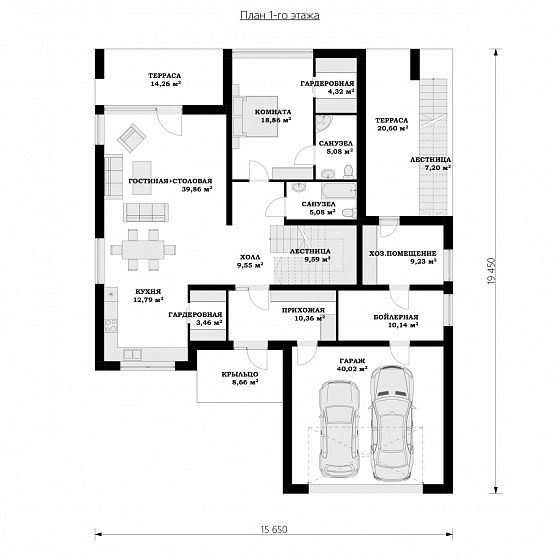 Проект 2-этажного дома "Лиссабон"