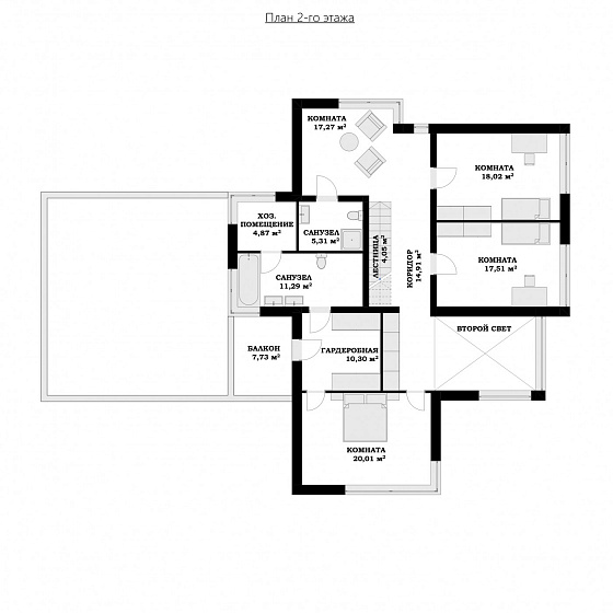 Проект 2-этажного дома "Штутгарт"