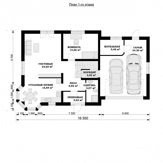 Проект 2-этажного дома "Валенсия"