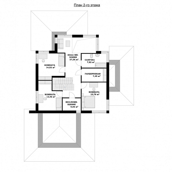 Проект 2-этажного дома "Гомель"