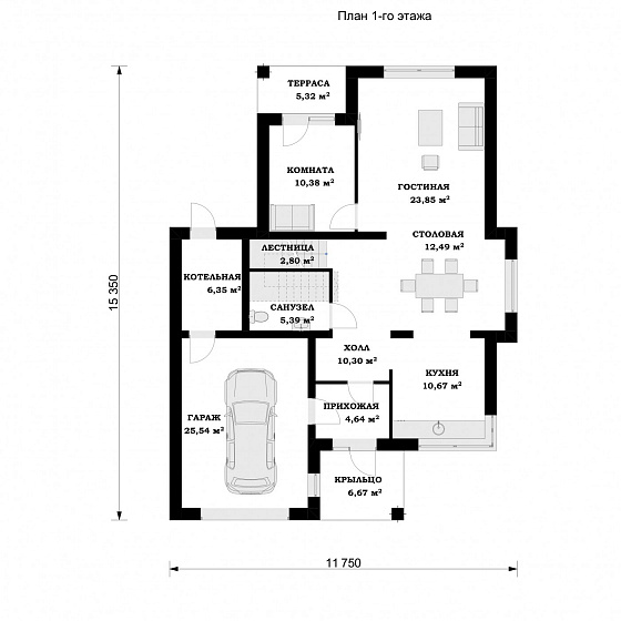 Проект 2-этажного дома "Афины"