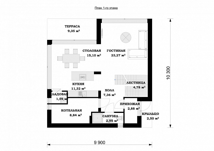Проект 2-этажного дома "Осло"