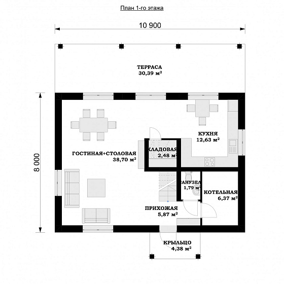 Проект 2-этажного дома "Сицилия"
