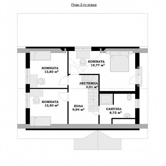 Проект 2-этажного дома "Сицилия"