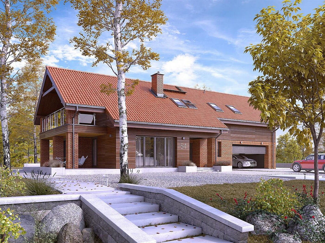 Проект 2-этажного дома "Краков"