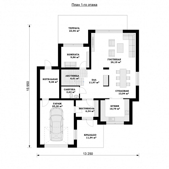 Проект 2-этажного дома "Антверпен"