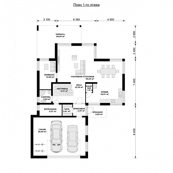 Проект 2-этажного дома "Гомель"