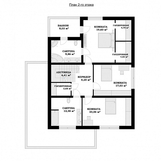 Проект 2-этажного дома "Антверпен"