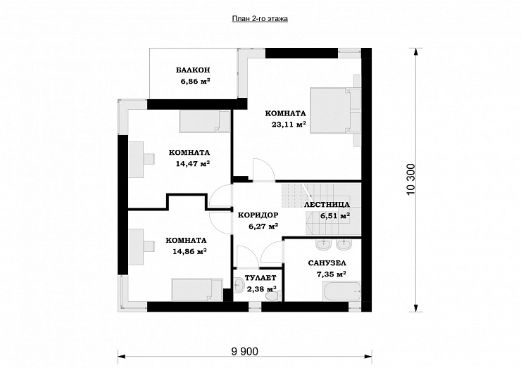 Проект 2-этажного дома "Осло"