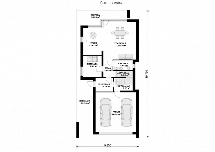 Проект 2-этажного дома "Кишинев"