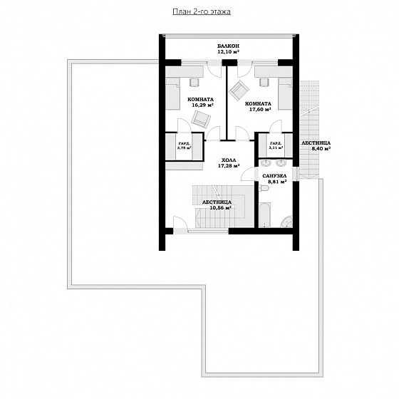 Проект 2-этажного дома "Лиссабон"
