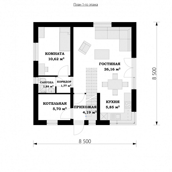 Проект 2-этажного дома "Роттердам"