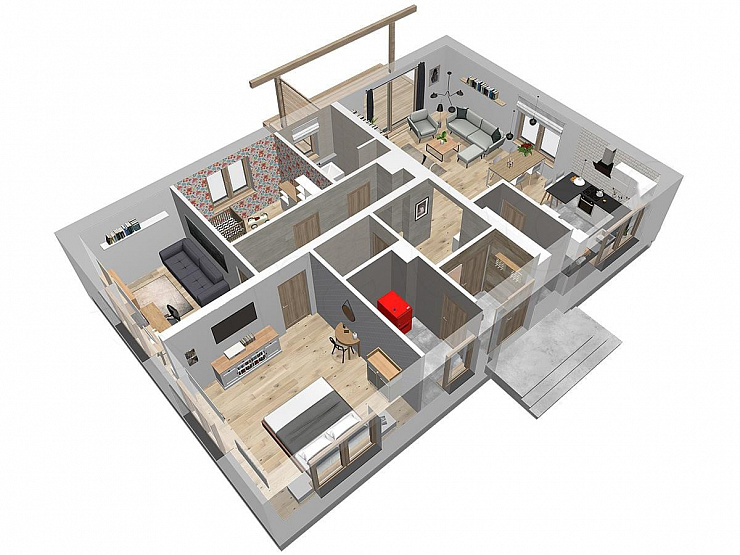 Проект 1-этажного дома "Варшава"